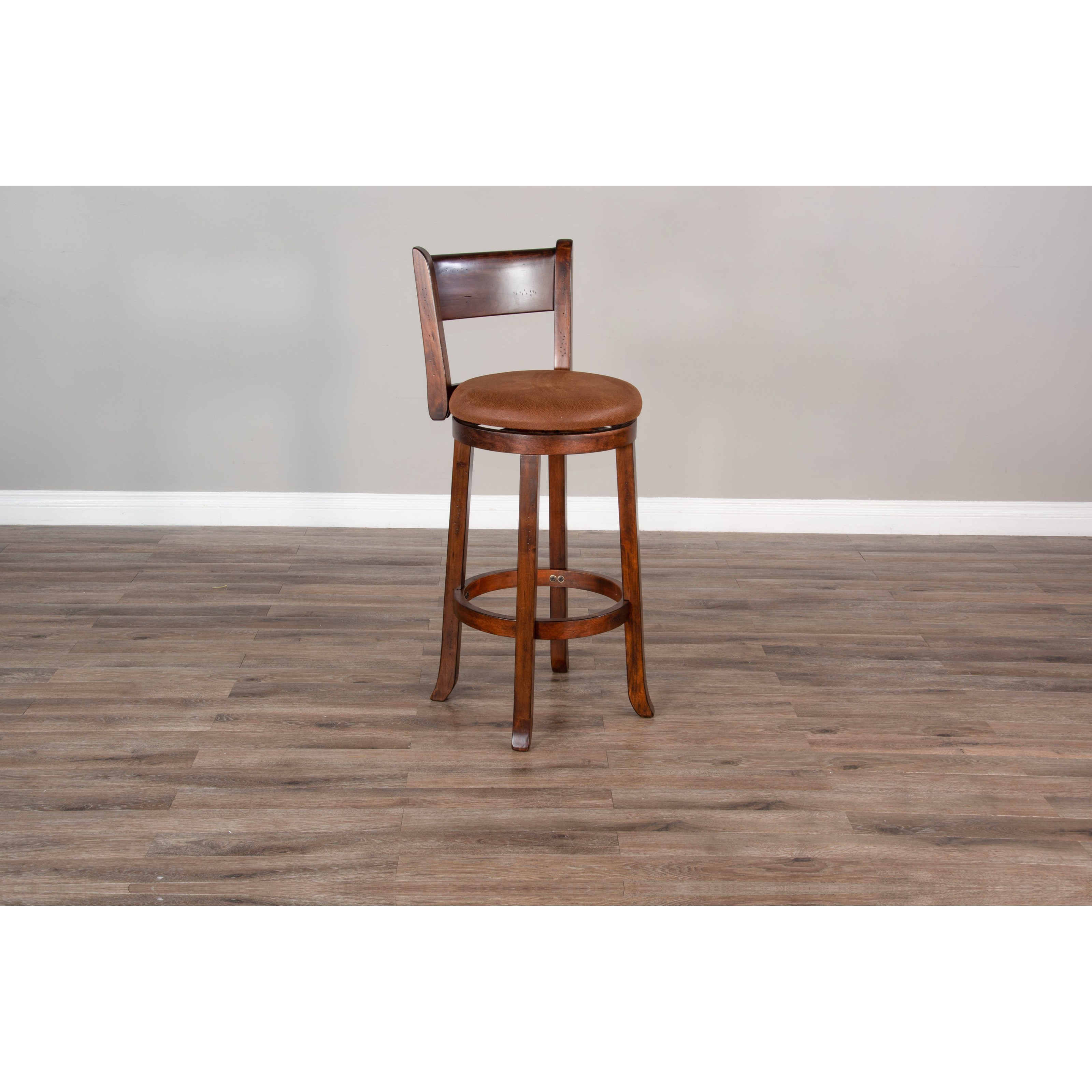 Swivel wooden bar stools with 2025 back